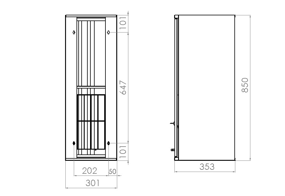 polaria Laundry cabinet polaria pyk 300 up right