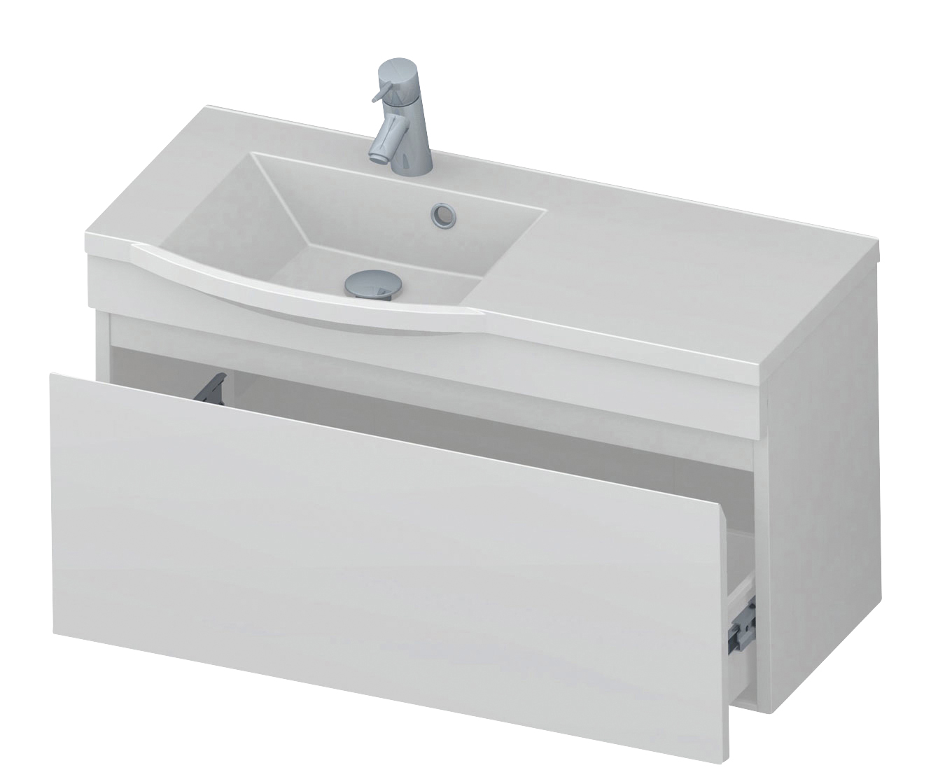 polaria Washbasin cabinet polaria laval 900 left white