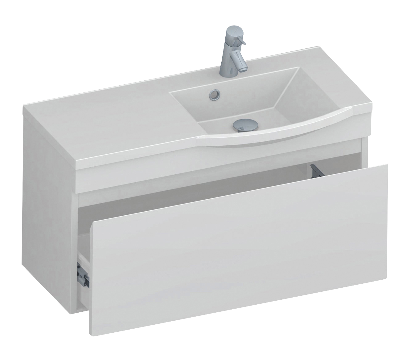 polaria Washbasin cabinet polaria laval 900 right white