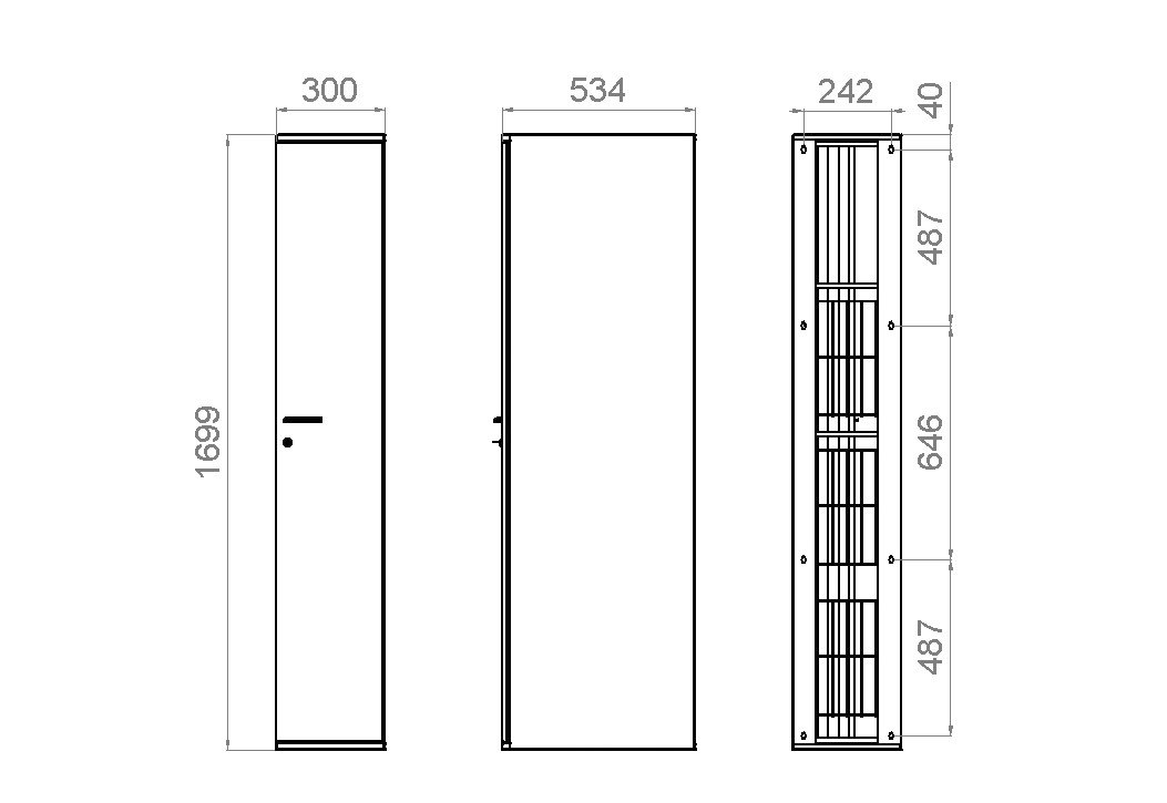 polaria Laundry cabinet polaria pyk300/s530 right
