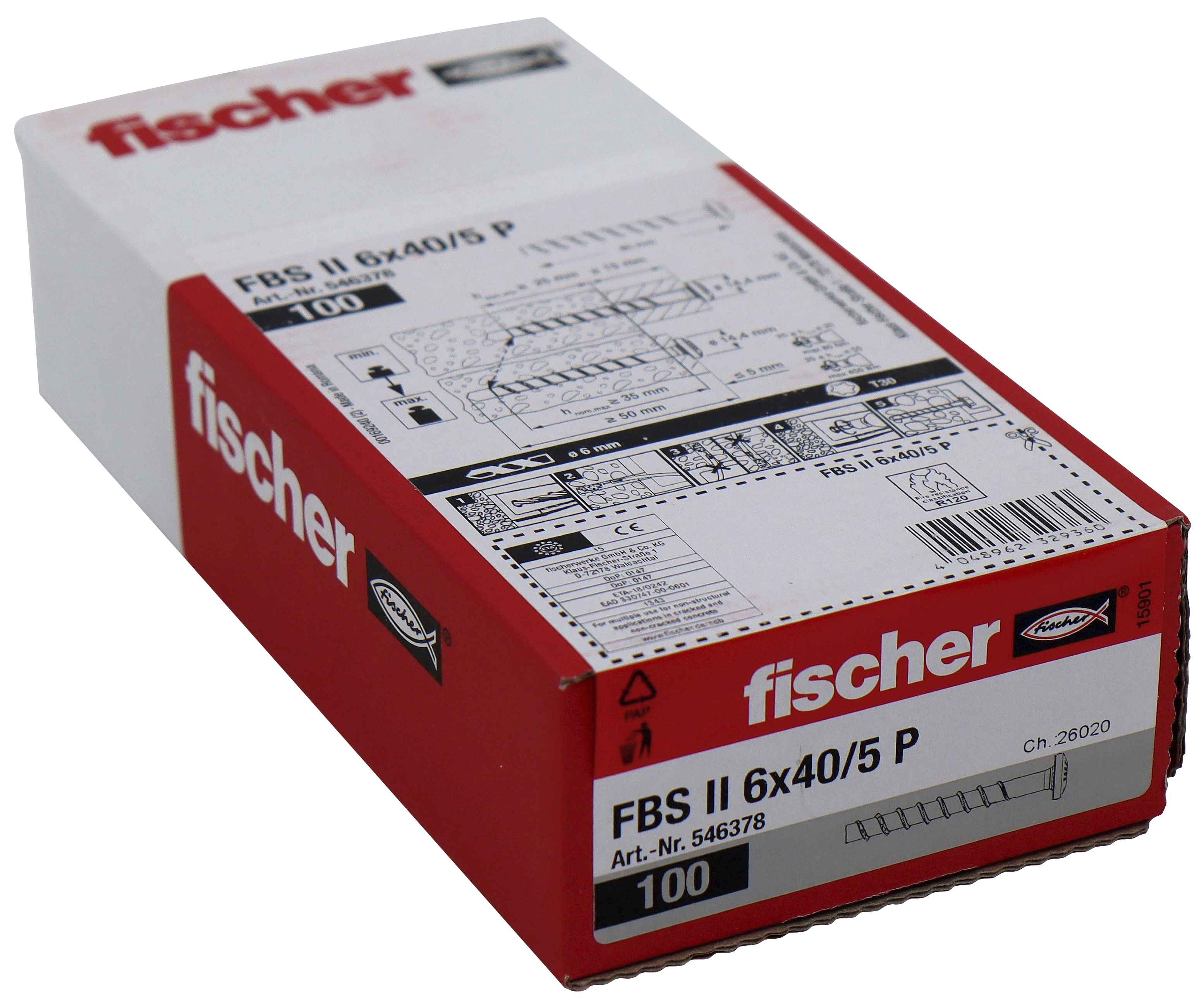 fischer Concrete screw fischer fbs ii 6x40/5p 100pcs