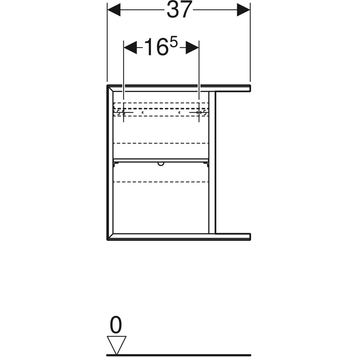 geberit Side element geberit icon 370x245x400mm oak