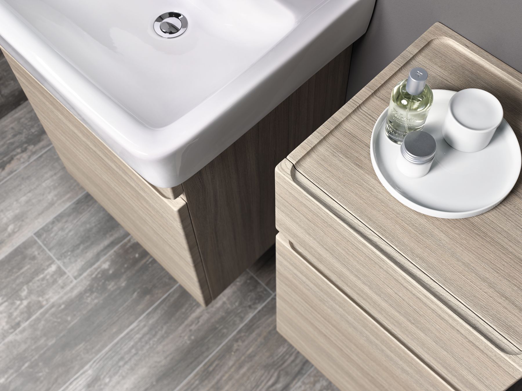 geberit Sidoskåp geberit renova plan 390x360x700mm hickory ljus