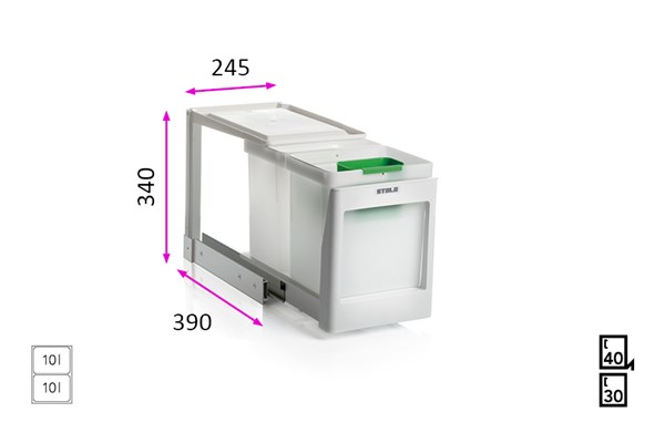 stala Waste sorting system stala ekoline eko-2pk