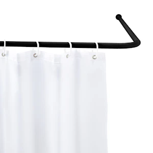 wenko Corner curtain rod wenko universal black
