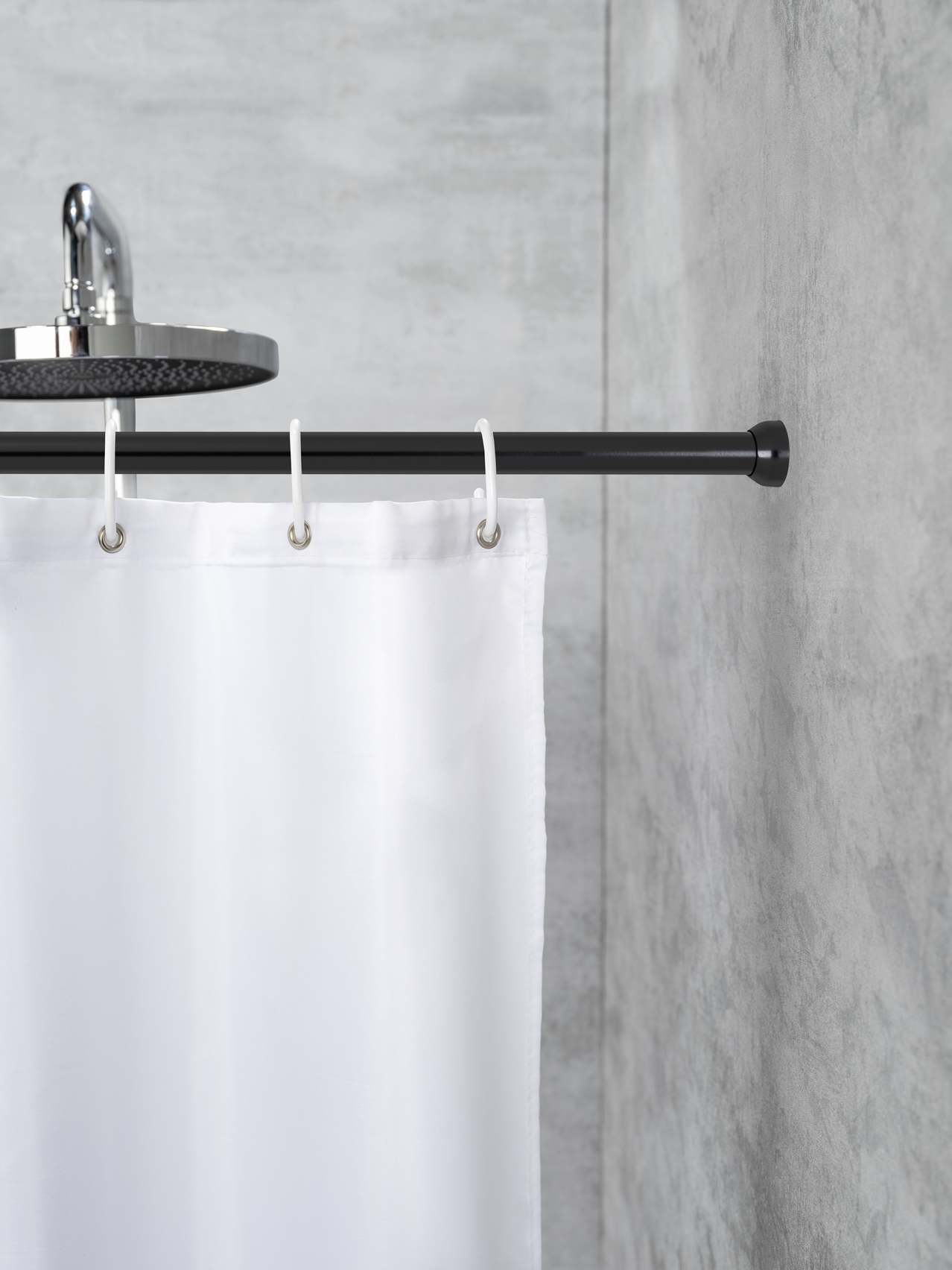 wenko Duschgardinstång wenko 70-115cm svart