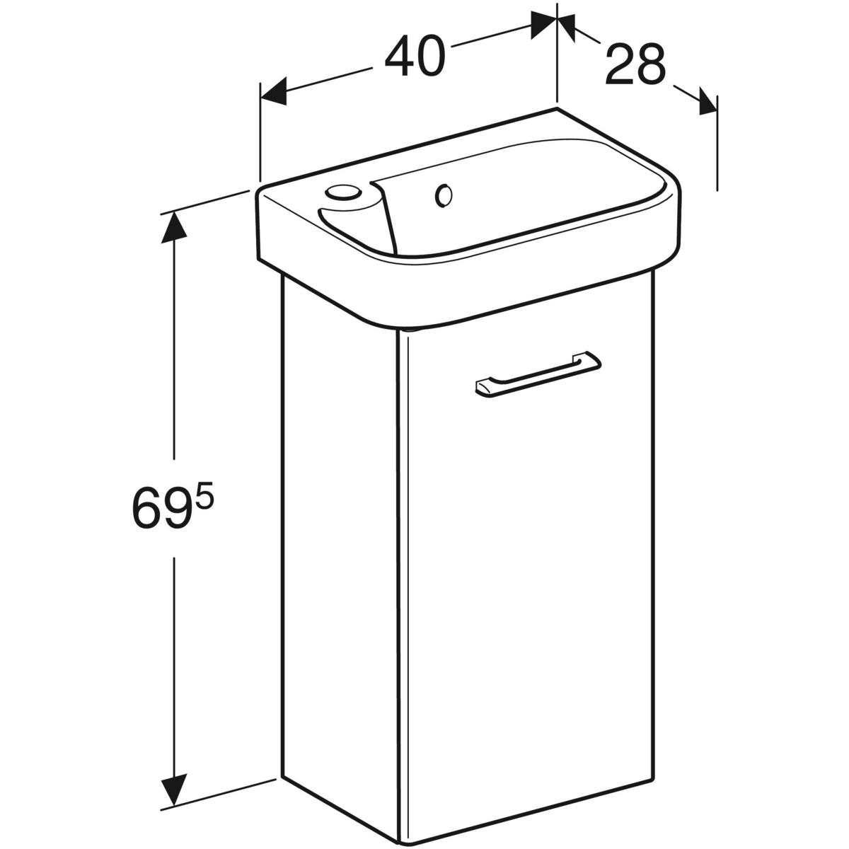 ido Möbelpaket ido glow square 400x280x695mm mörkbrun