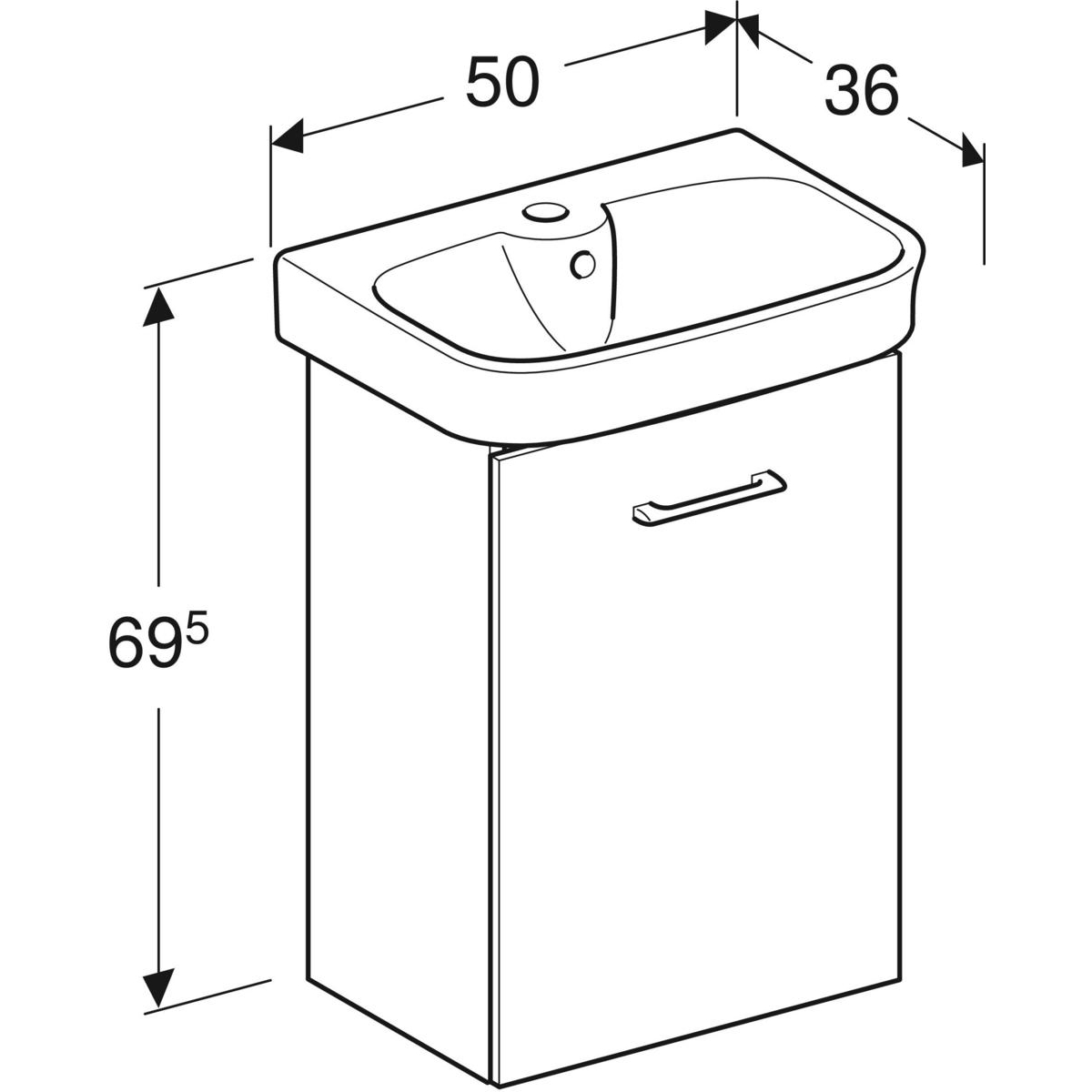 ido Möbelpaket ido glow square 500x360x695mm mörkbrun