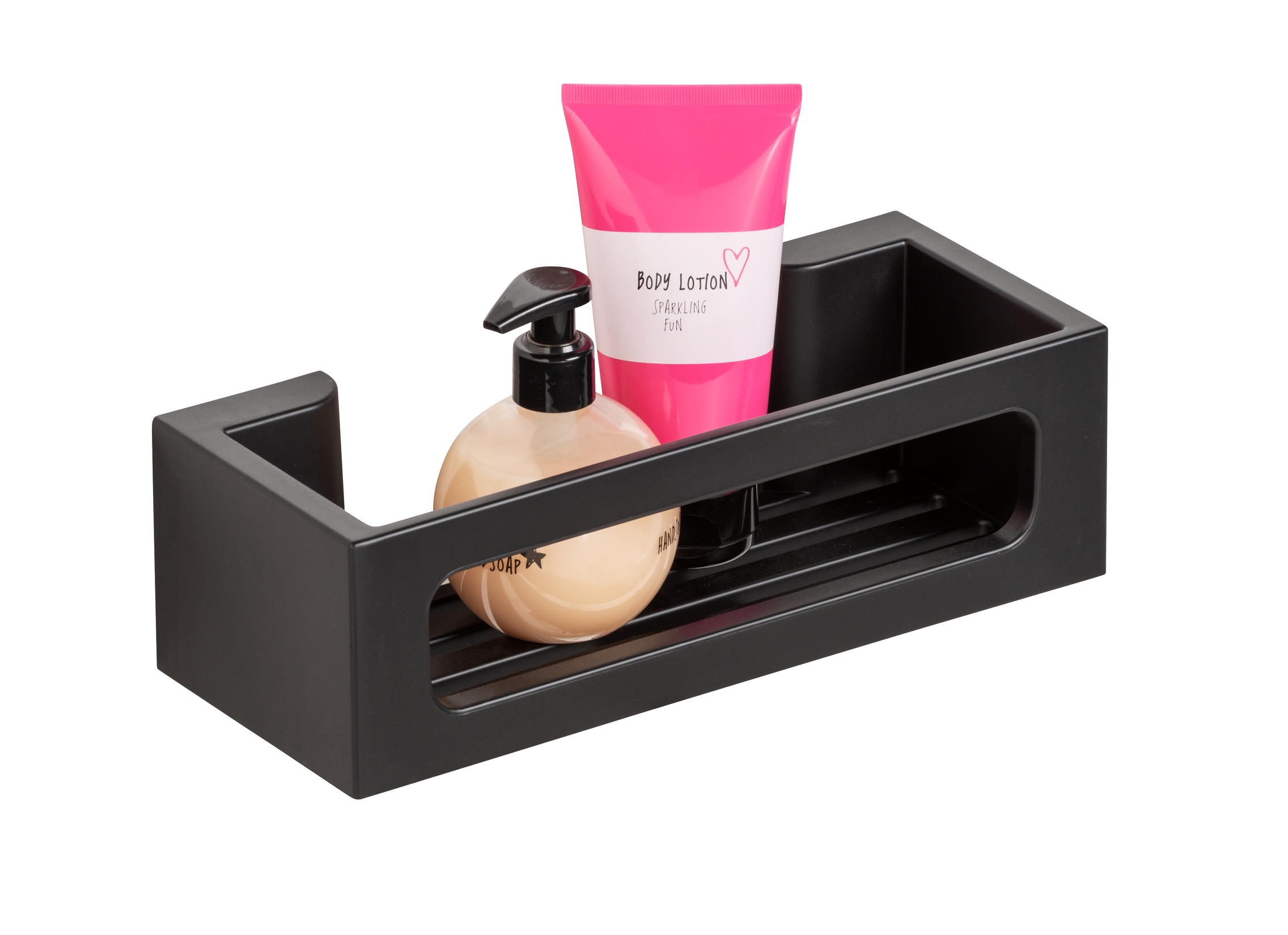 wenko Wall shelf bralia 30x8,5x12cm black turbo-loc
