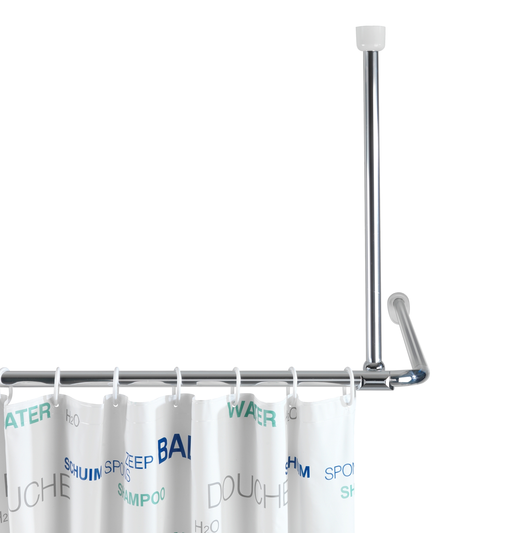 wenko Wall support shower rod 57cm chrome