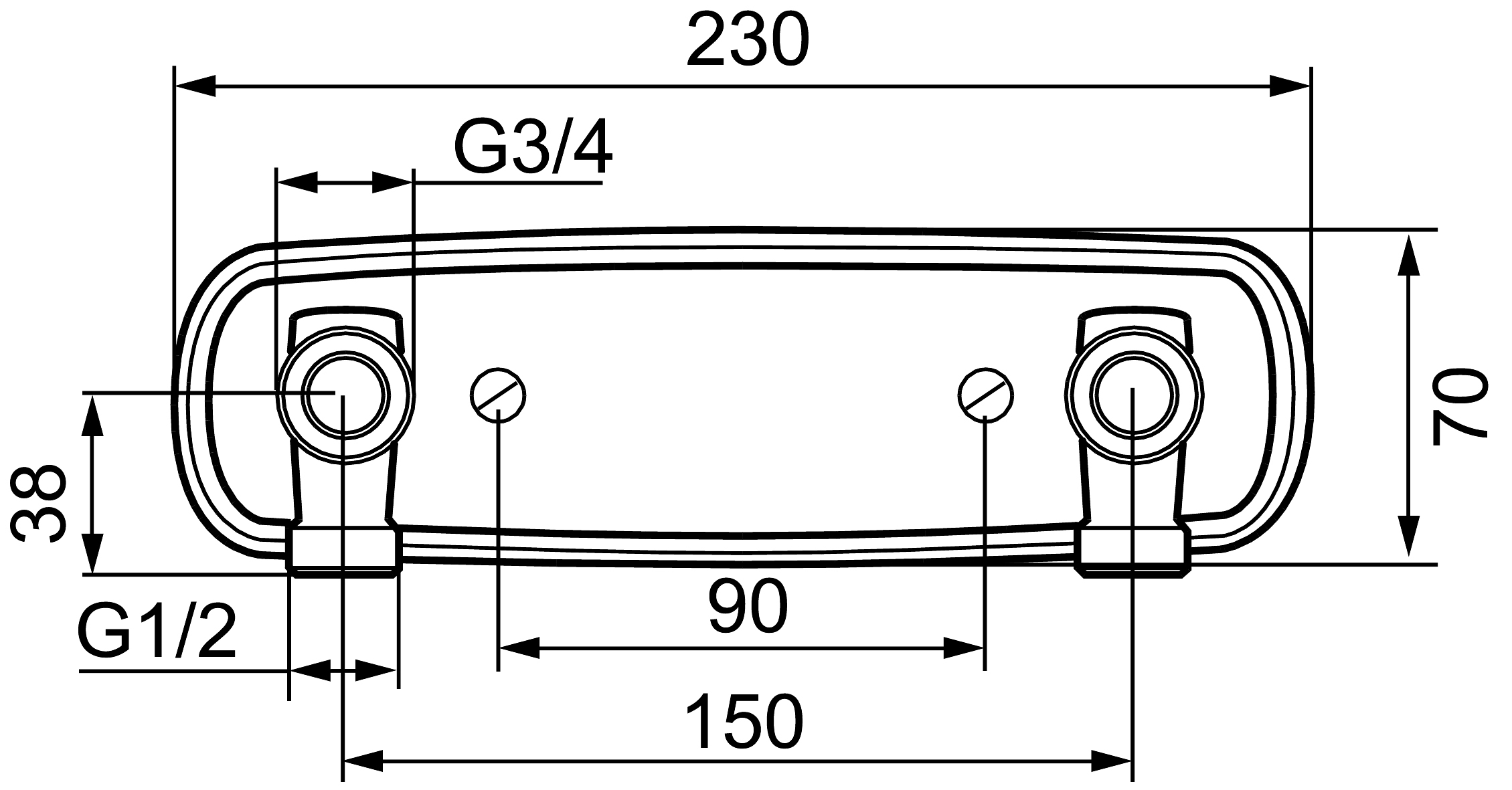 mora armatur Hanavaraosa mora 701034 asennuslevy 1/2x3/4