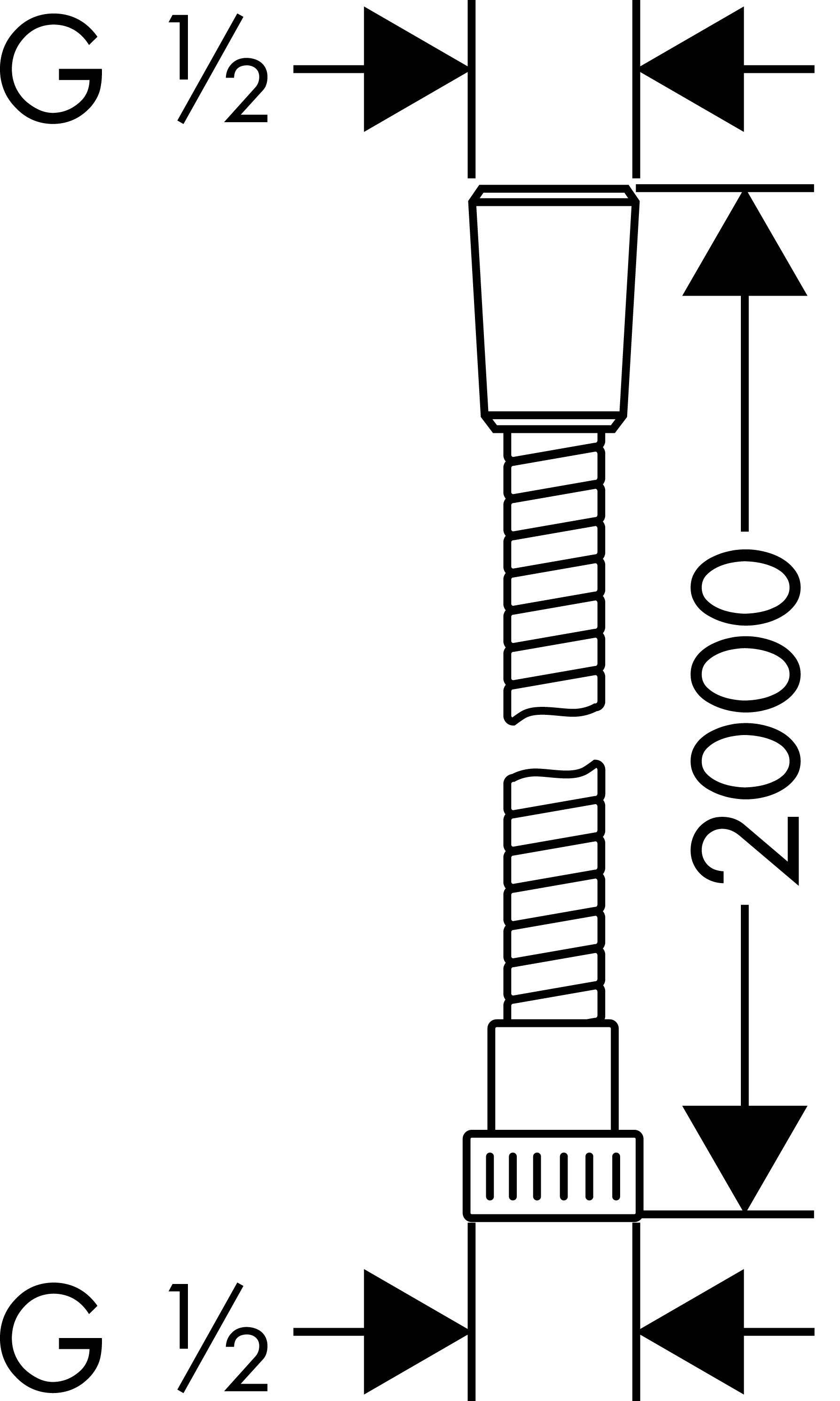 hansgrohe Duschslang hansgrohe metaflex c 200cm fkr