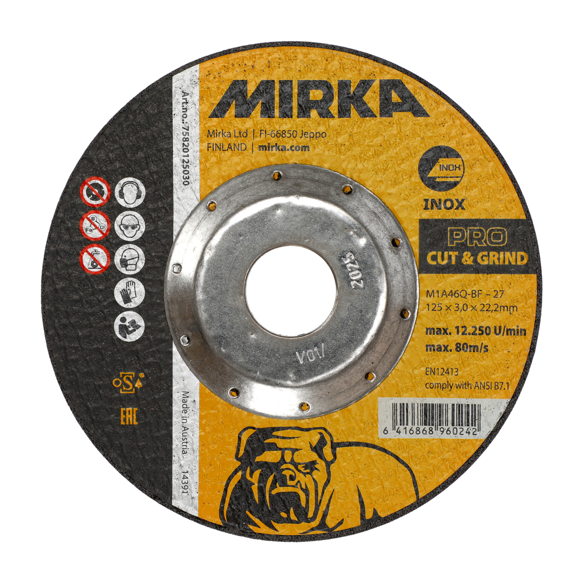 mirka Katkaisulaikka mirka pro 125x3,0x22,2mm a46q-bfinox
