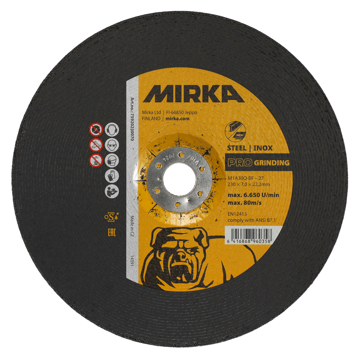 mirka Napalaikka mirka pro 230x7,0x22,2mm m1a30r-bf i/s