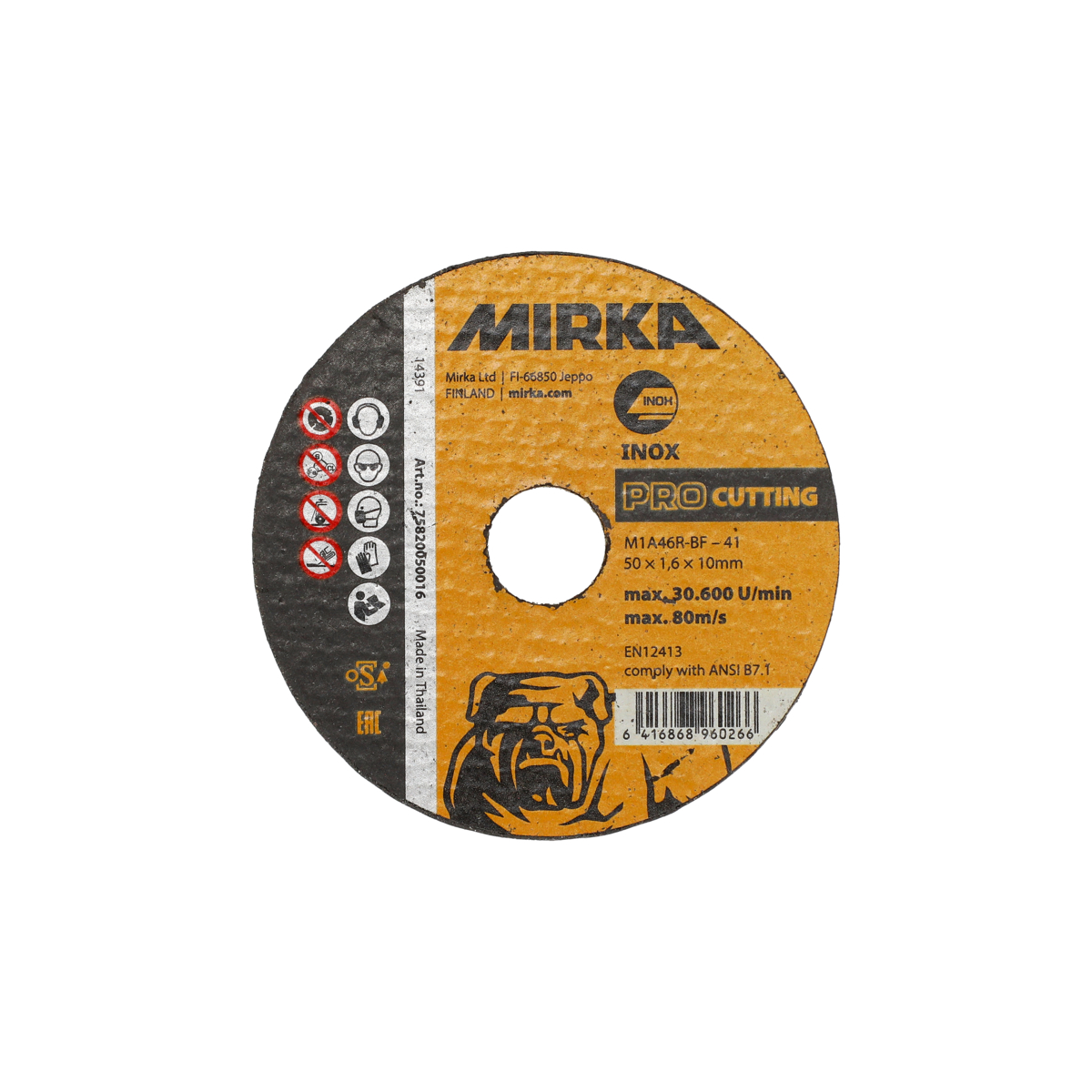 mirka Katkaisulaikka mirka pro 50x1,6x10mm m1a46r-bf inox