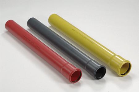 pipelife Kabelskyddrör pvc grå 110x4,2 a 6m med tätning