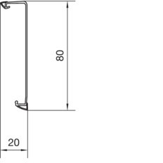 hager Överdel tehalit.sl sl2008021 pvc sl20x80x2000 vit