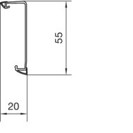 hager Överdel tehalit.sl sl2005521 pvc sl20x55x2000 vit