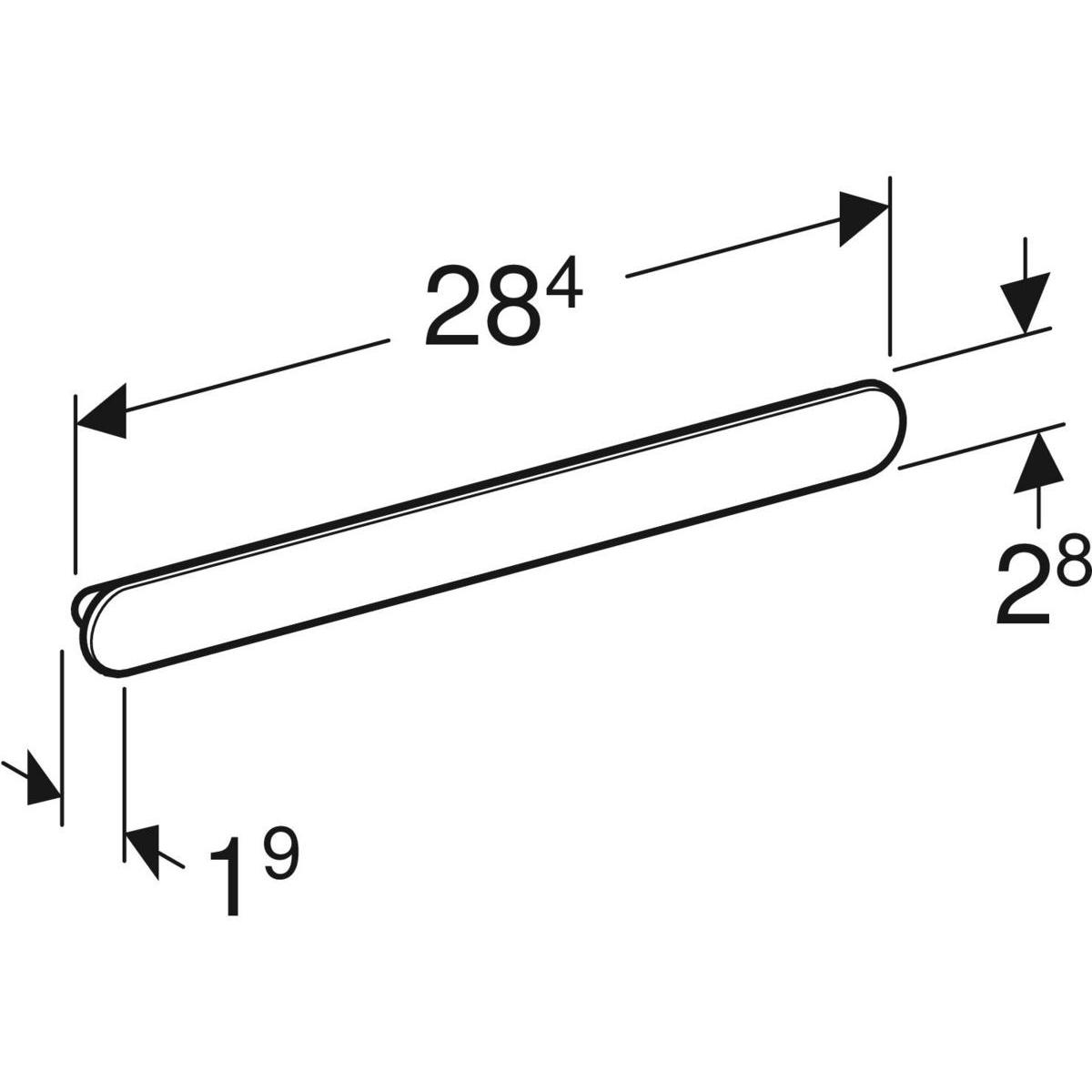 ido Handle ido 284x28x19mm hickory