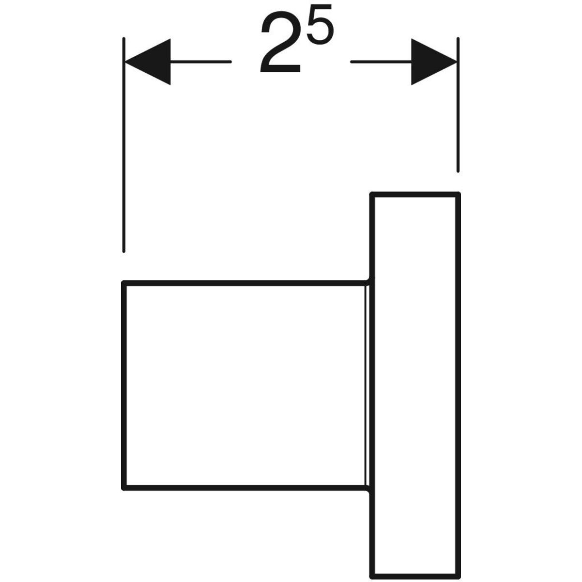 ido Handle ido 25x20x15mm satinised brass