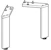 ido Set of feet ido sense art 2pcs 202mm black