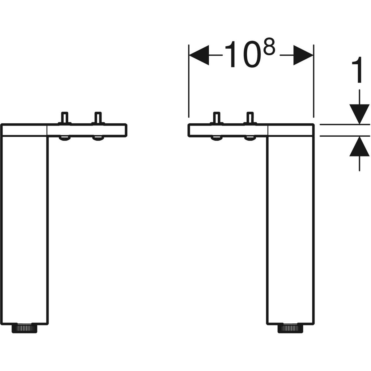 ido Set of feet ido sense art 2pcs 202mm black