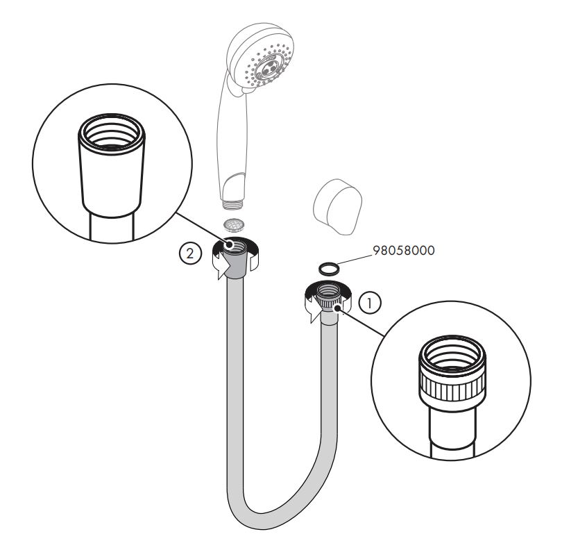 hansgrohe Duschslang hansgrohe metaflex c 200cm fkr
