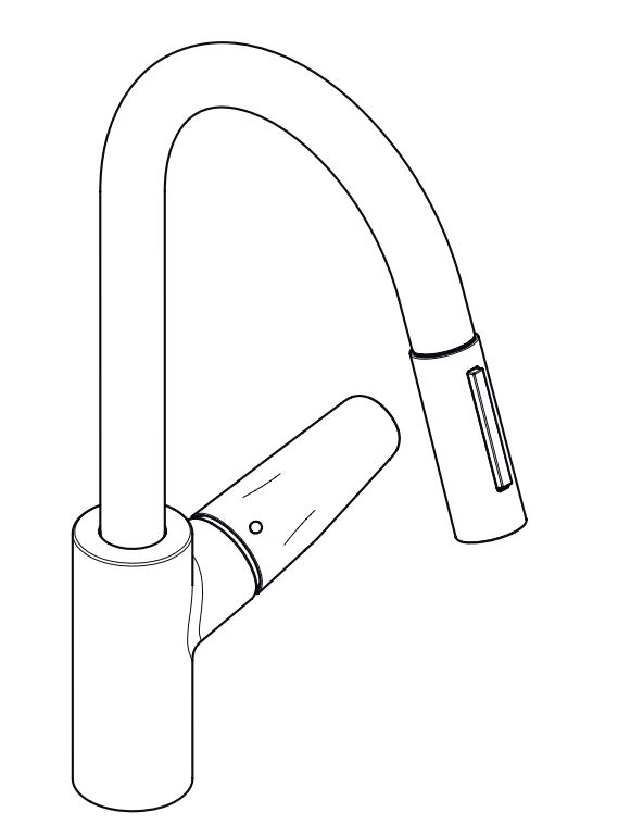 hansgrohe Kitchen mixer hansgrohe 31846670 focus 240 spout black