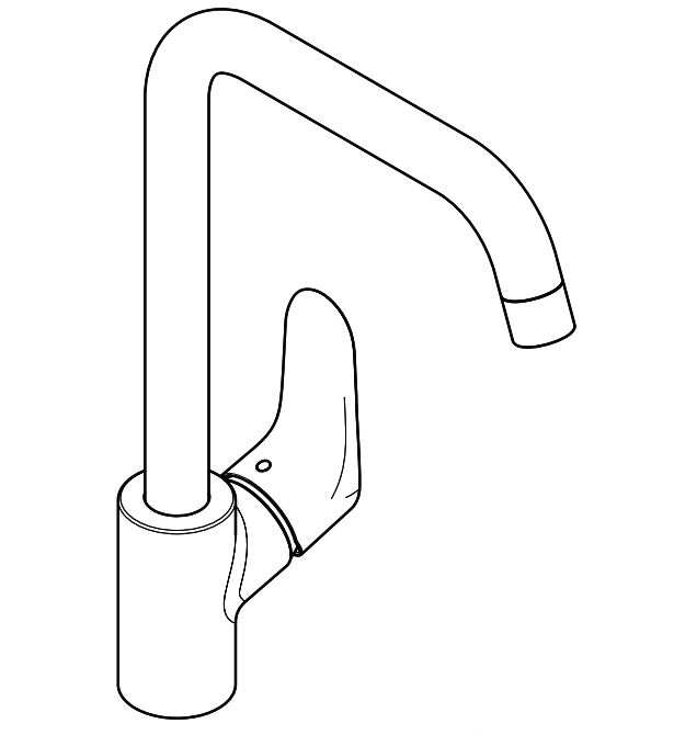 hansgrohe Kitchen mixer hansgrohe 31834000 focus 260 high