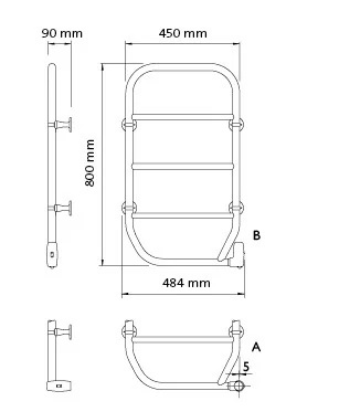 purmo Towel warmer nil r p 08 05 230 01 1 c