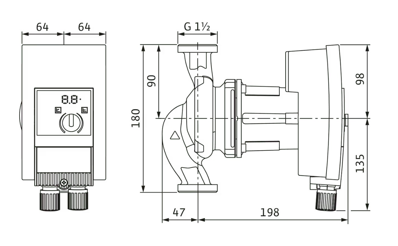wilo Cirkulator pump wilo yonos maxo 25/0,5-12 pn10