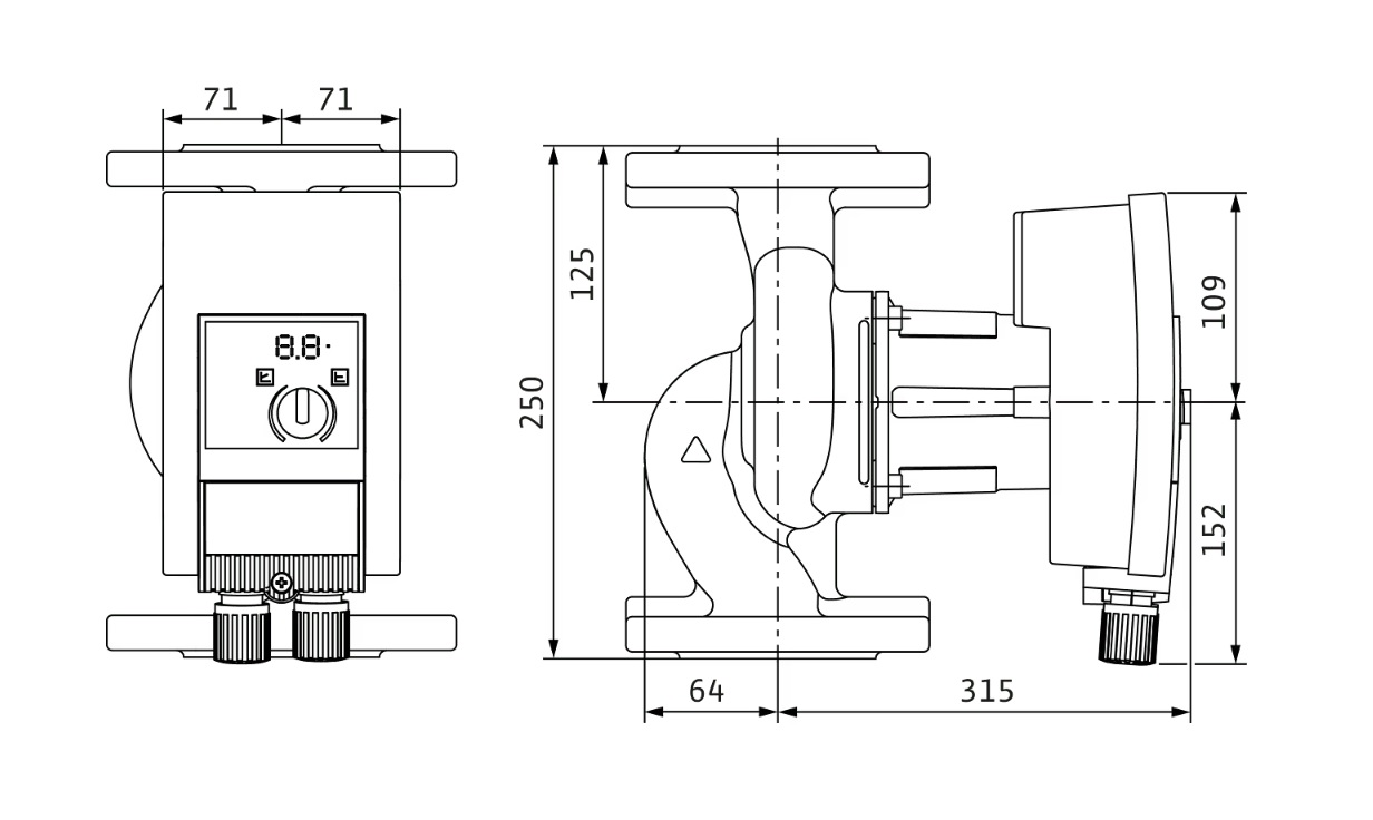 wilo Cirkulator pump wilo yonos maxo 40/0,5-12 pn6/10