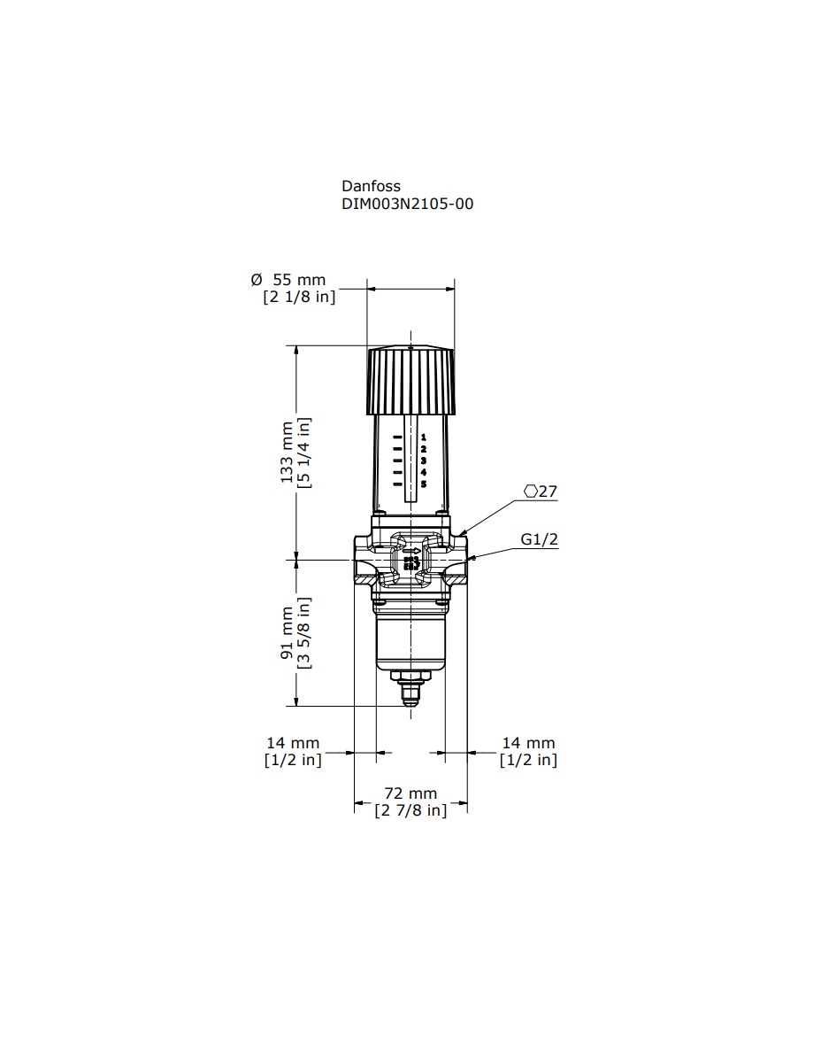 danfoss Vesiventtiili danfoss wvfx-15 1/2 4-23bar003n210500