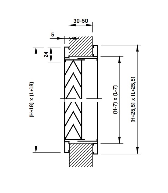 fläktgroup Virtaussäleikkö fläktgroup osk 500x200