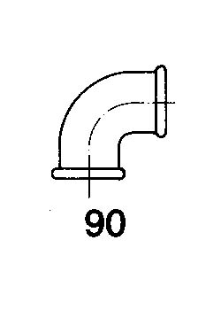 onnline Vinkel 90 in svart 1/2 onnline