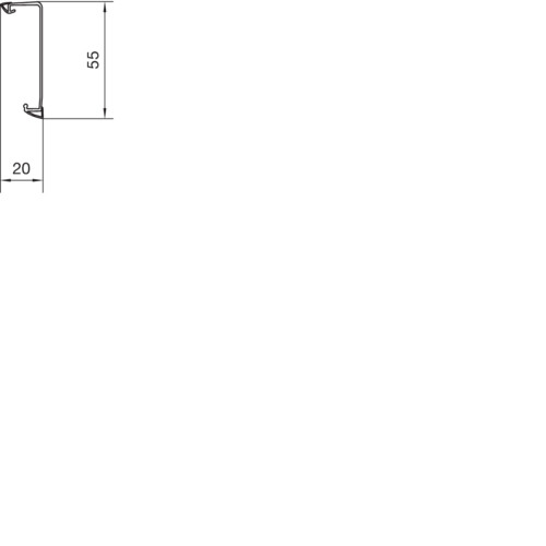 hager Överdel tehalit.sl sl2005521 pvc sl20x55x2000 vit