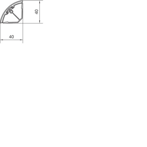 hager Corner trunking tehalit.sl ek40040 pvc ek40x40x2500 white