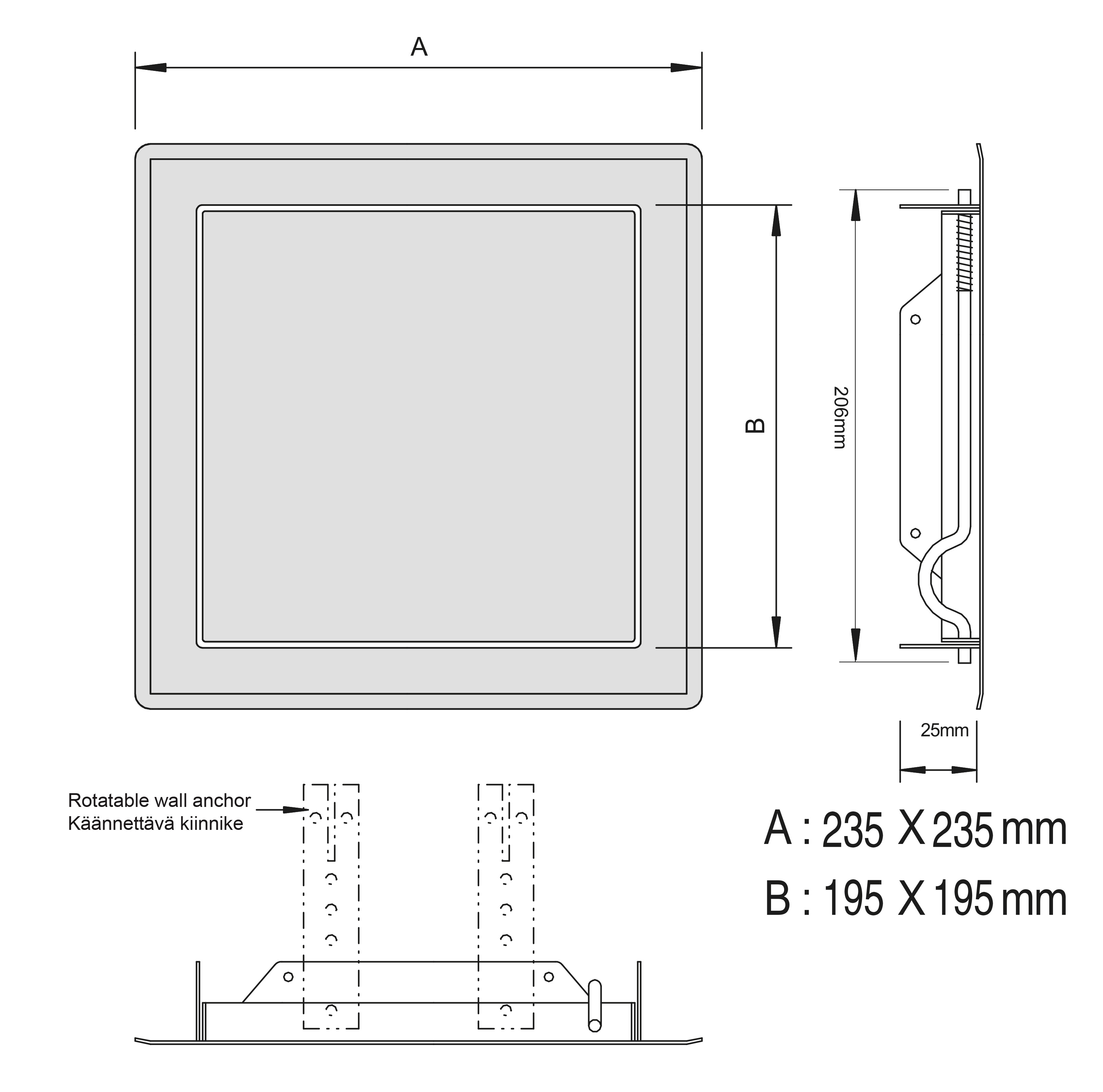 prof Inspektion hatch prof 200x200mm push-up