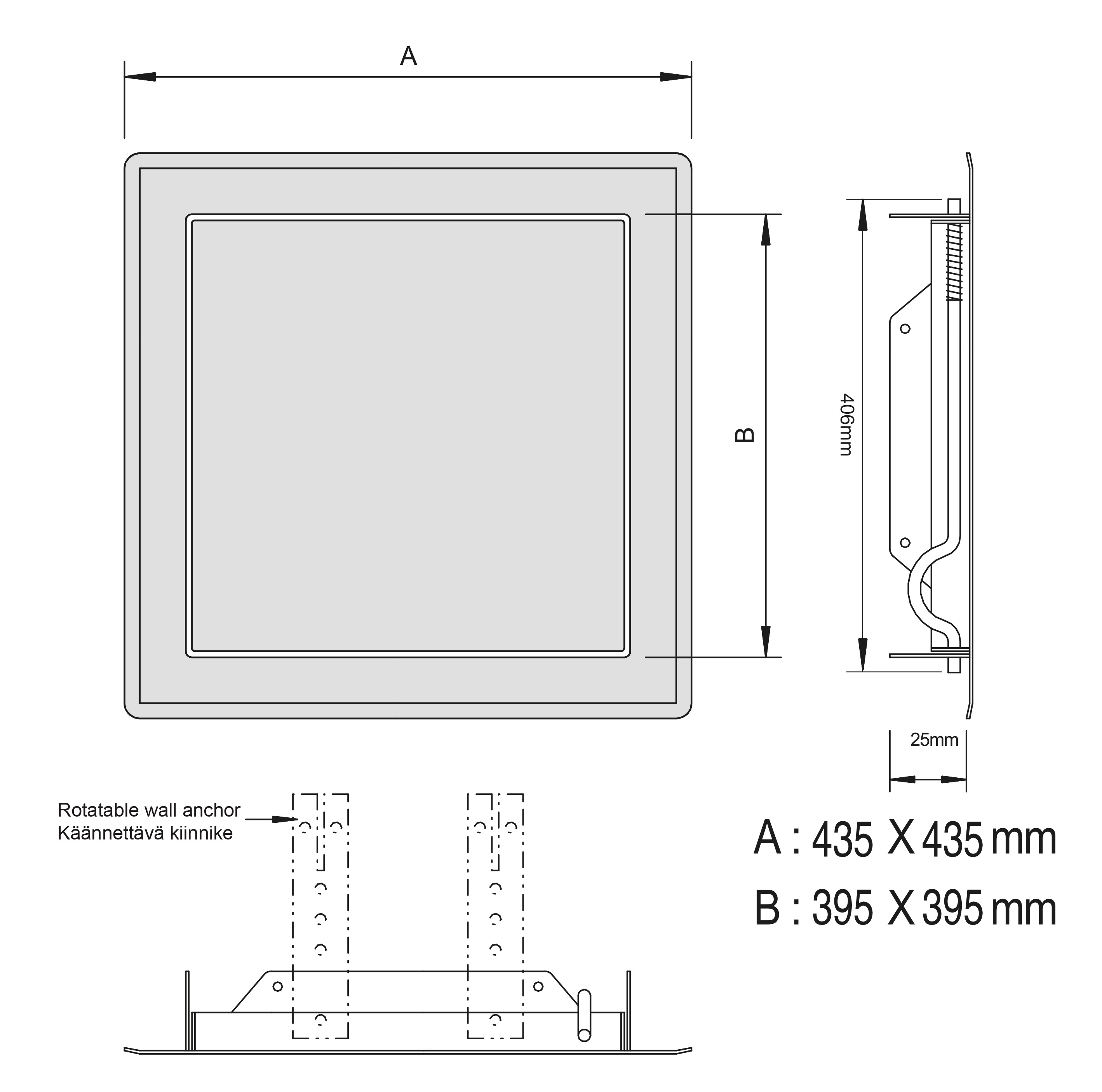 prof Inspektion hatch prof 400x400mm push-up