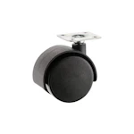 FURNITURE CASTER PROF 40MM BLACK 4PCS