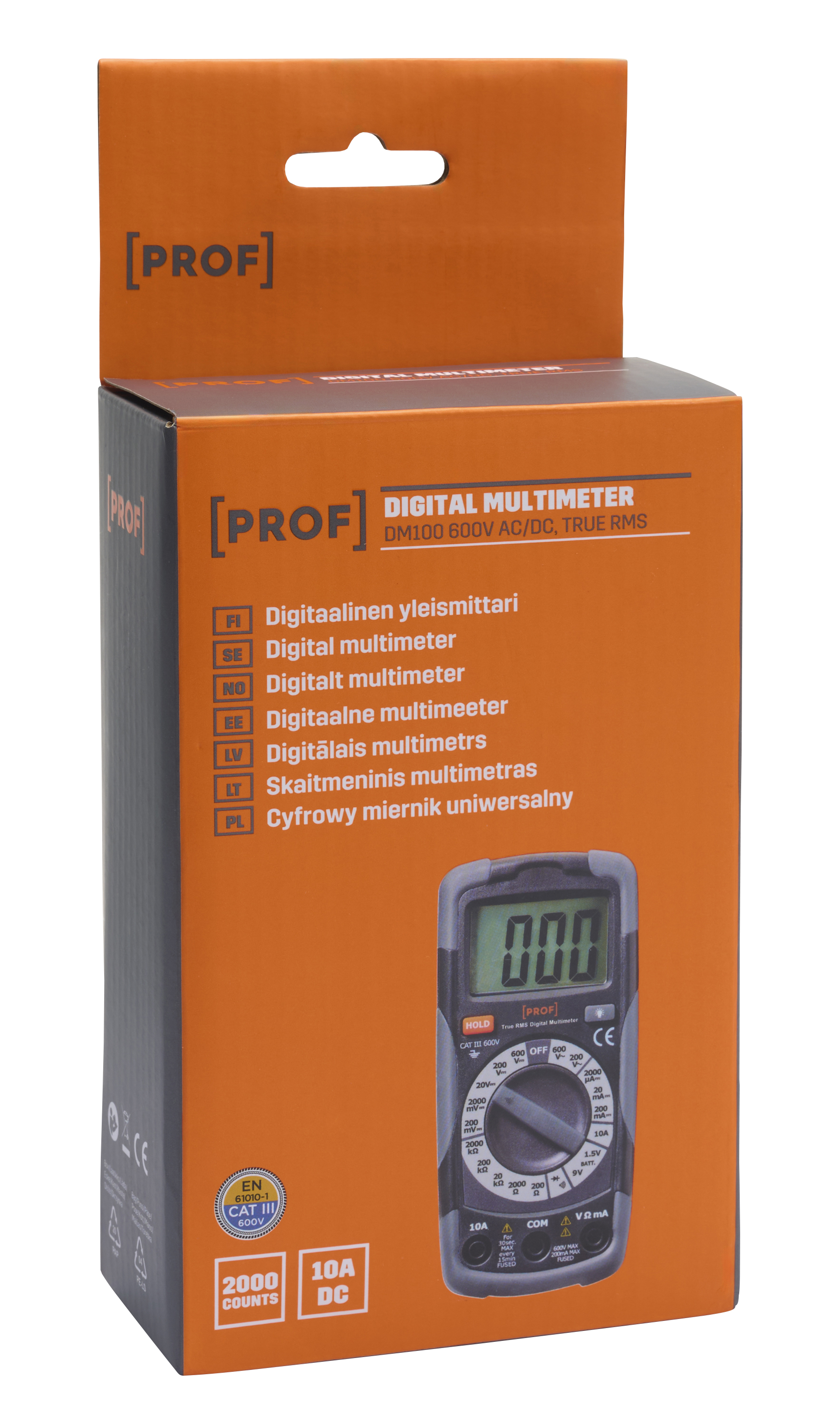 prof Digital multimeter prof dm100 600v trms