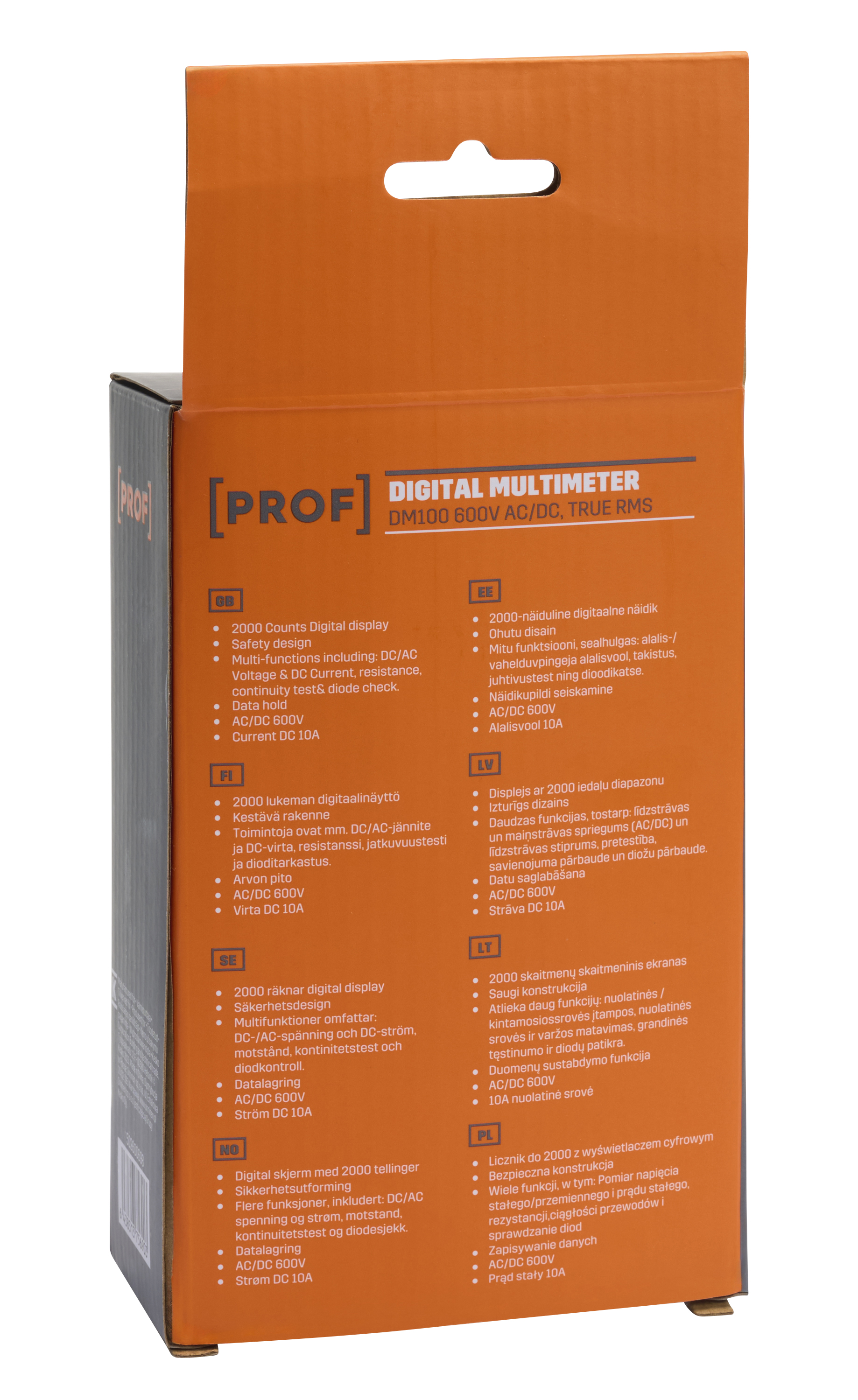 prof Digital multimeter prof dm100 600v trms