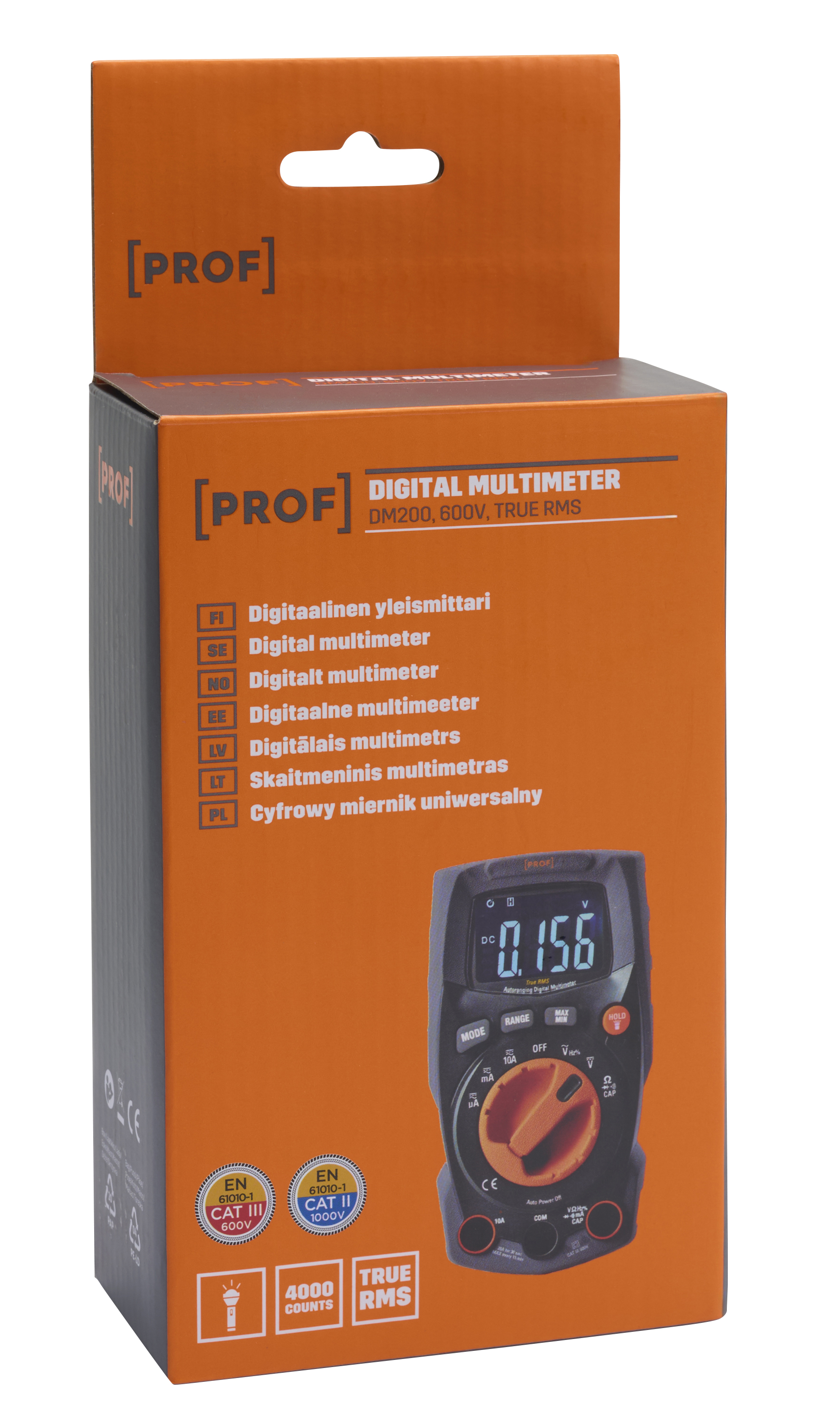 prof Digital multimeter prof dm200 600v trms