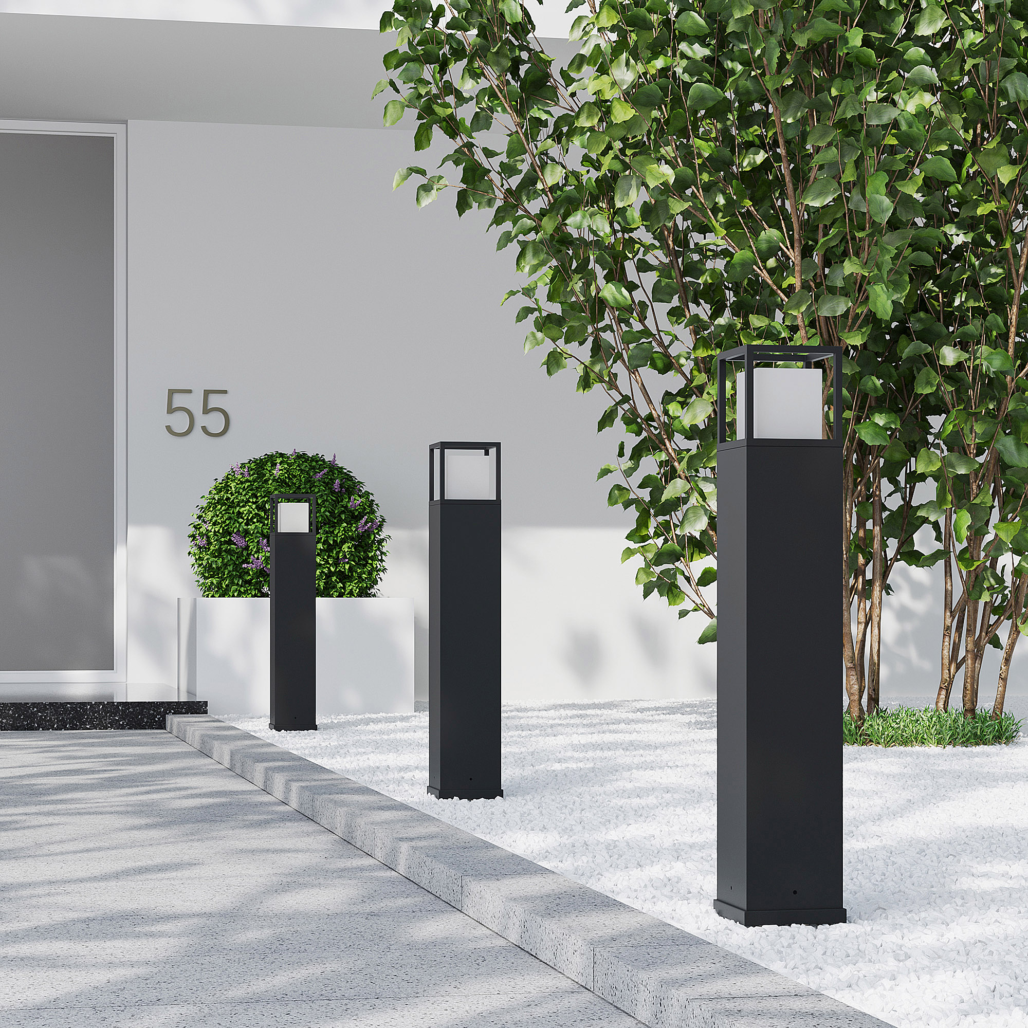 trio Outdoor pole trio witham ip54 800mm 1450lm 23+3+4k anth