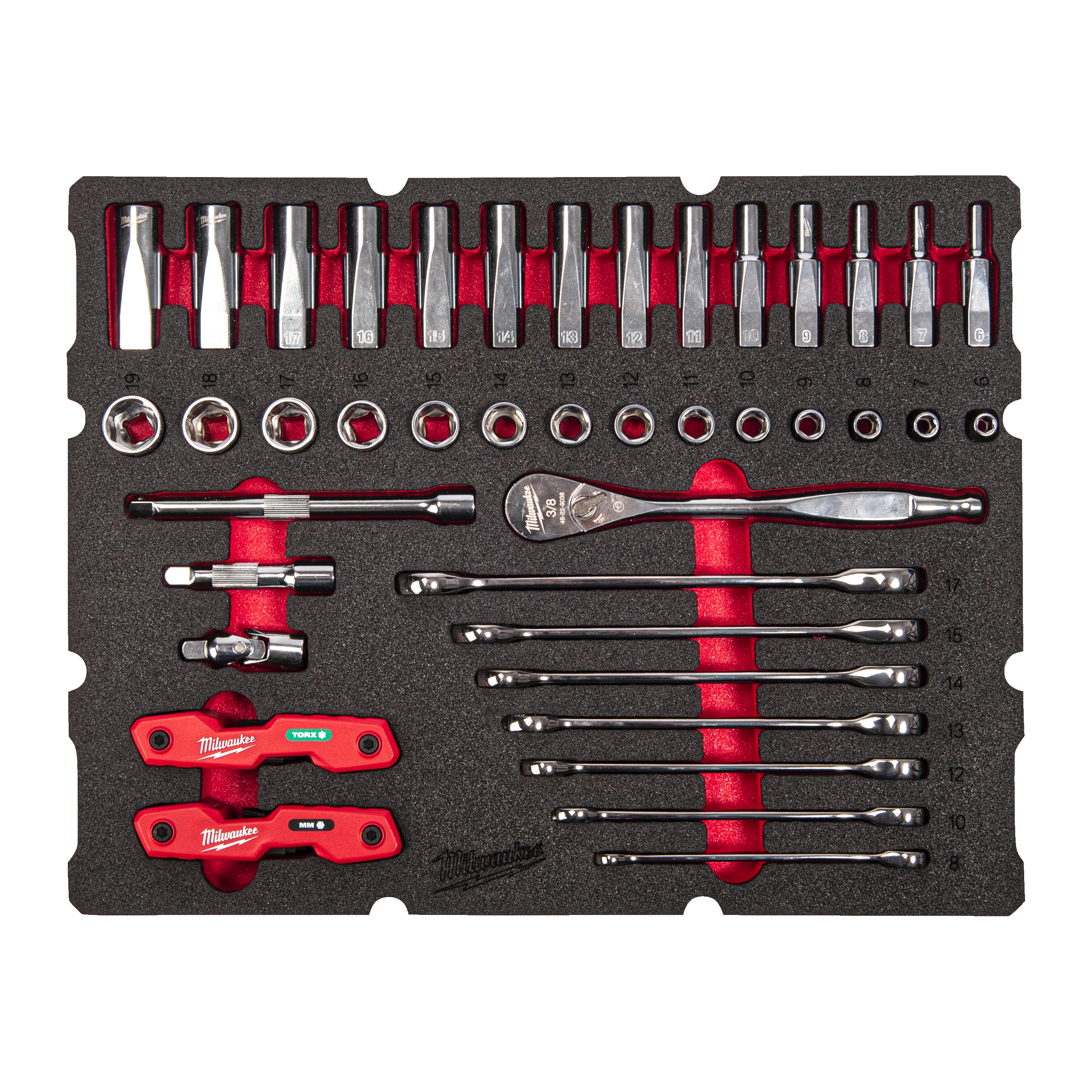 milwaukee Räikkäsarja milwaukee 3/8in 55kpl
