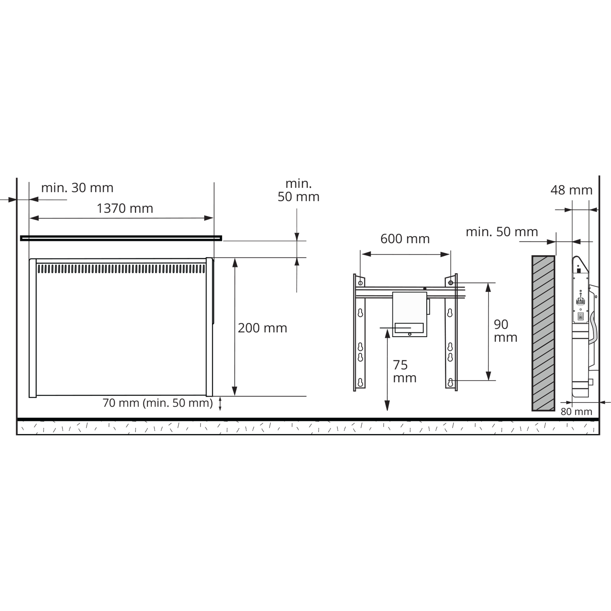 ensto Lämmitin tupa lista 700w/orja 200x1370mm