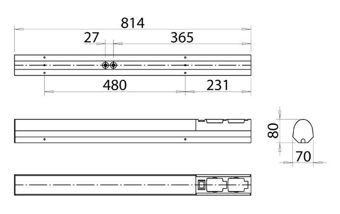 onnline Kylpyhuonevalaisin onnsani ip44 9w 814mm 830/840c 2-os.pr
