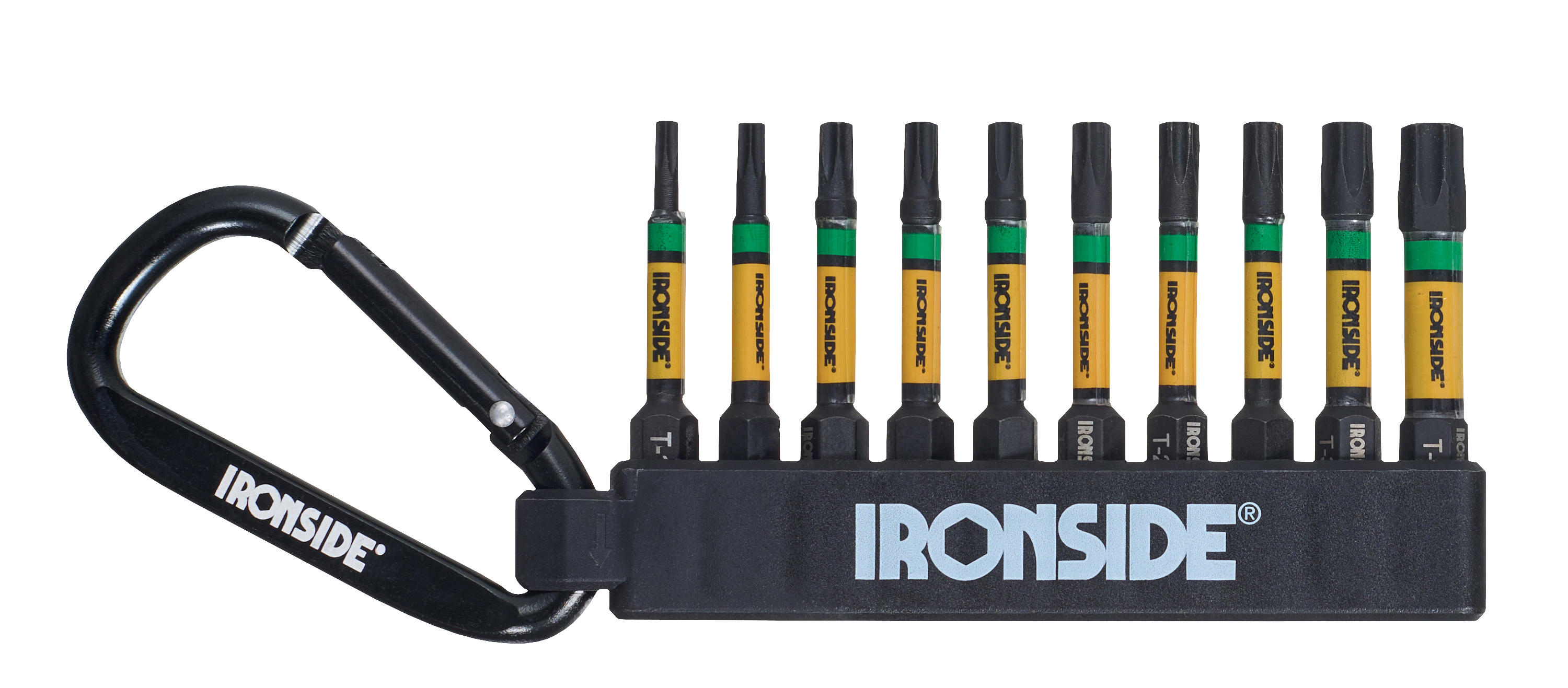BIT SET IRONSIDE 50 MM TORX IMPACT CARABINER 10-PART