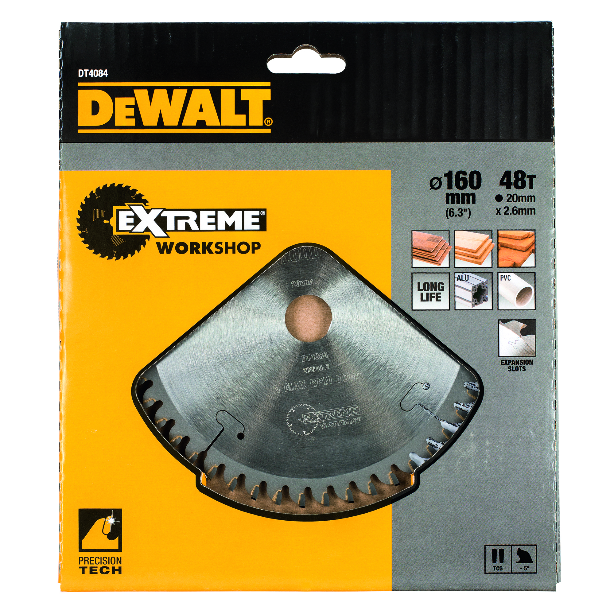CIRKELSÅGSKLINGA DEWALT EXTREME WORKSHOP 160X20MM 48T