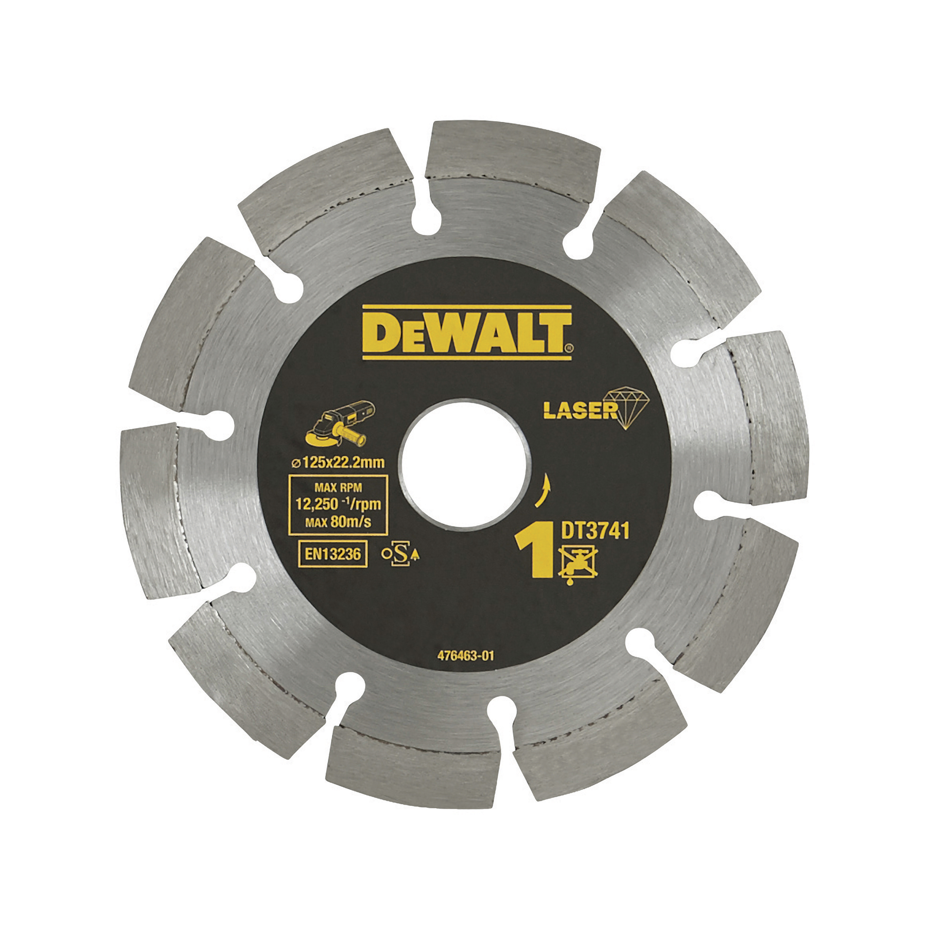 DIAMOND BLADE DEWALT 125X22,2X7,5 MM CONCRETE